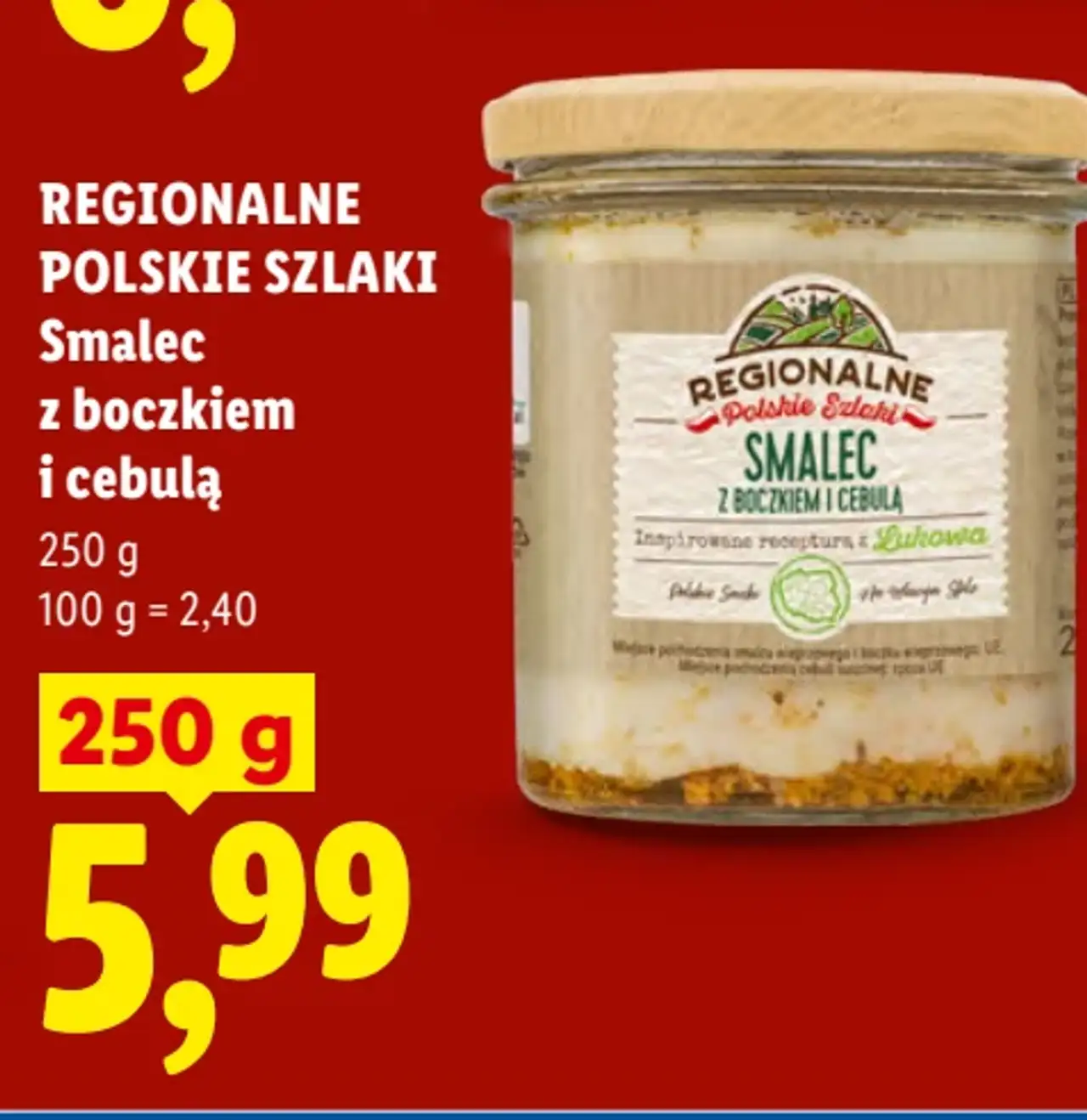 Regionalne Polskie Szlaki Smalec z boczkiem i cebulą