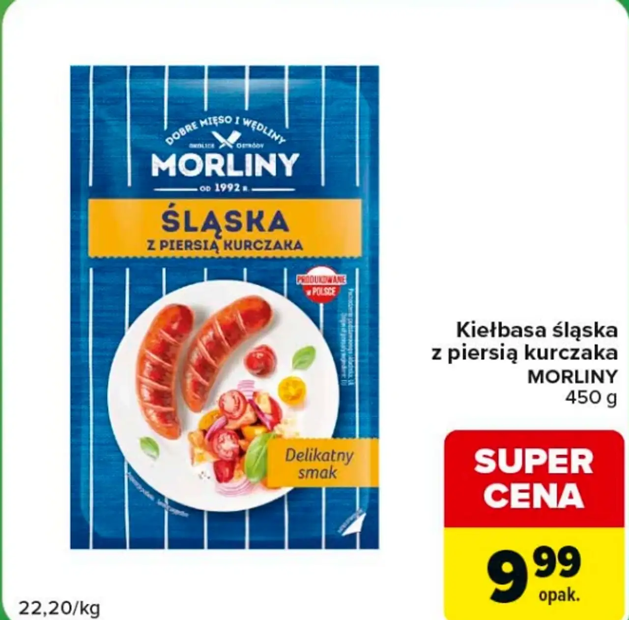 Kiełbasa śląska z piersią kurczaka MORLINY