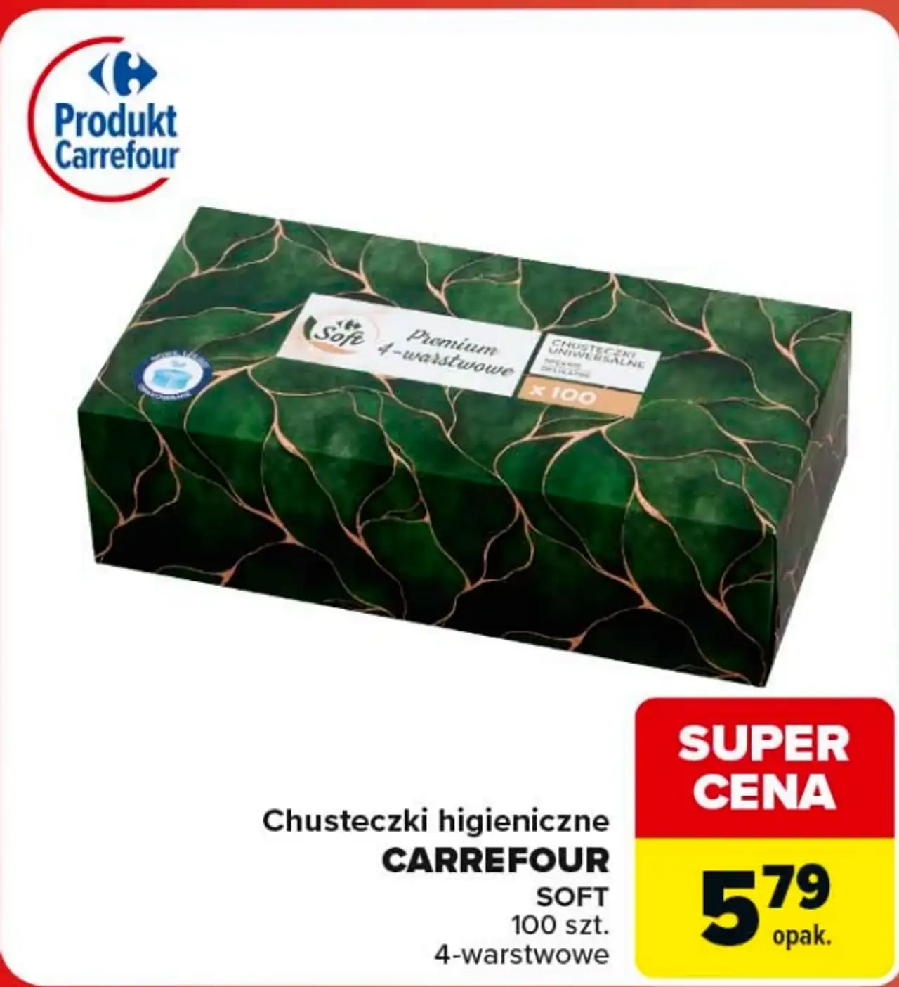 Chusteczki higieniczne Carrefour Soft Premium