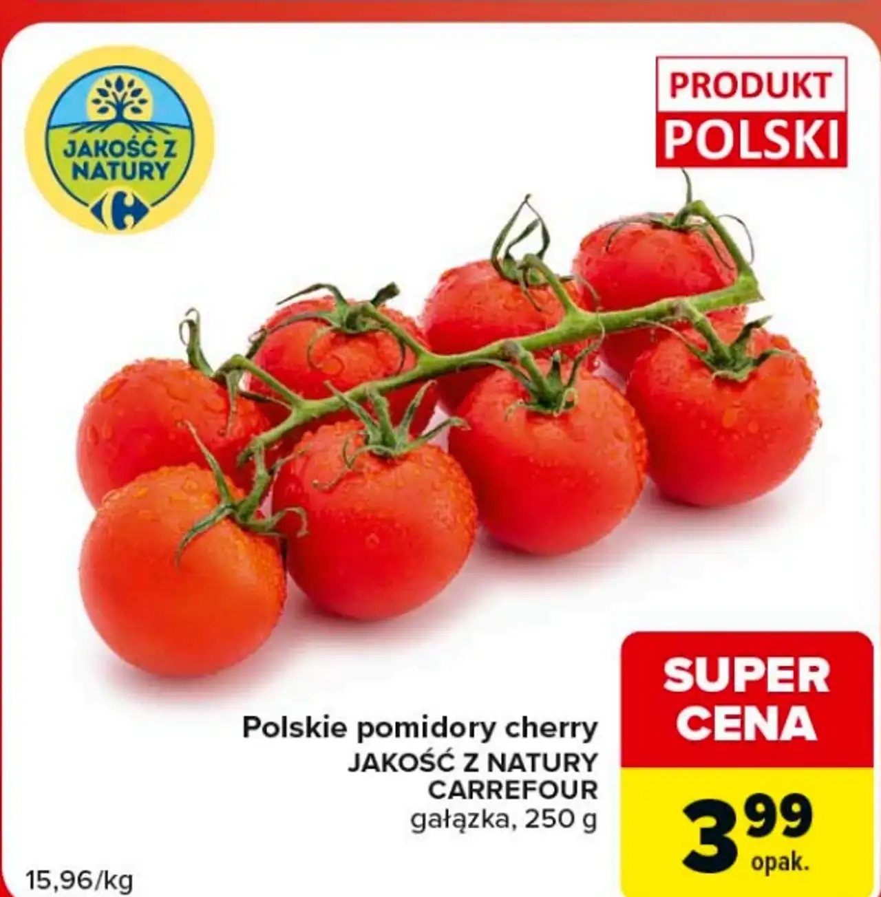 Polskie pomidory cherry JAKOŚĆ Z NATURY CARREFOUR