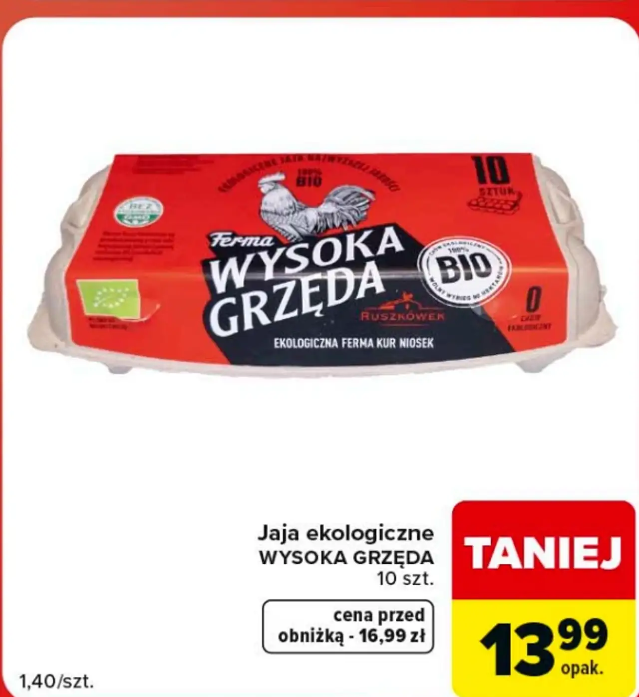 Jaja ekologiczne Wysoka Grzęda