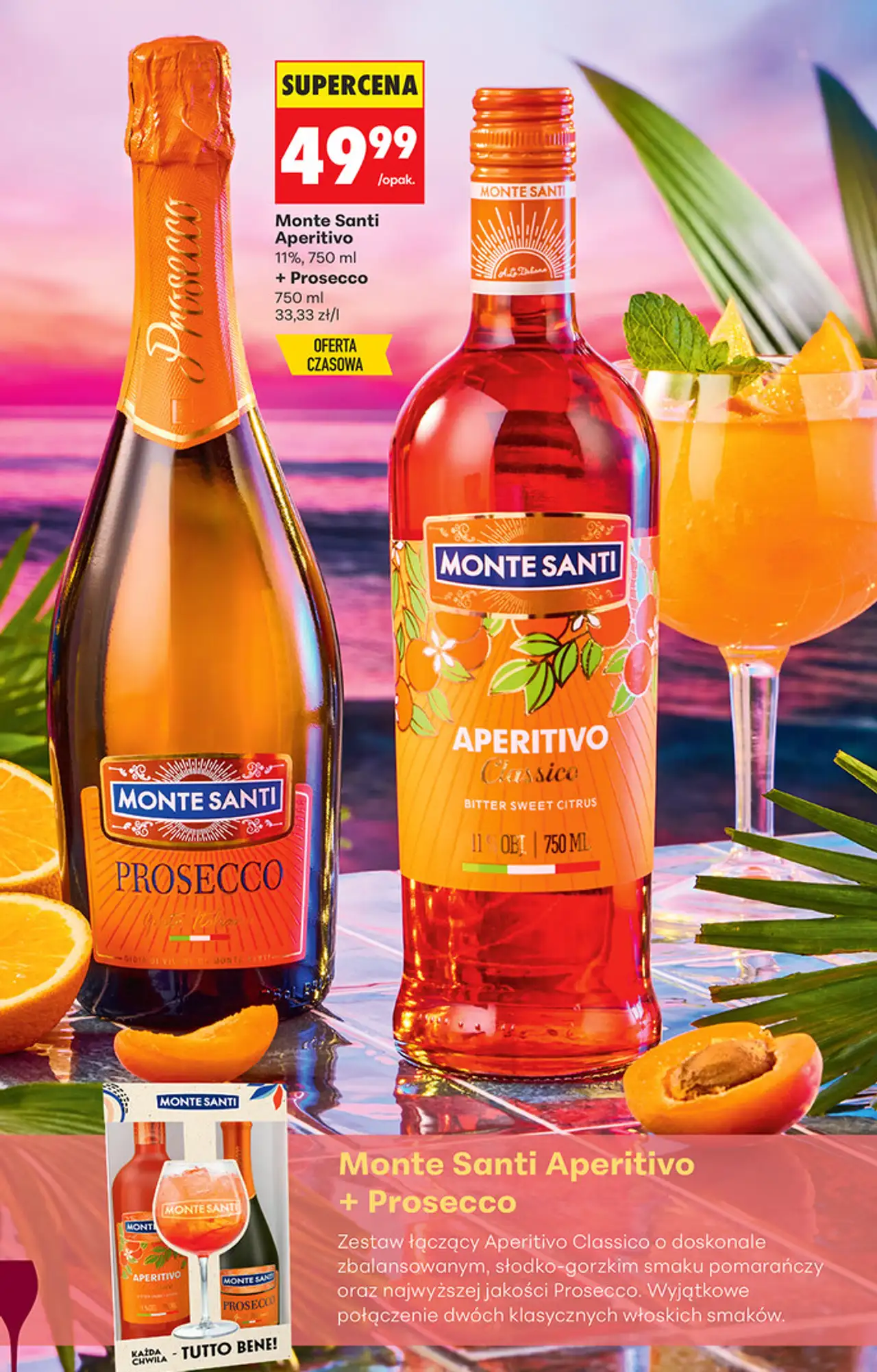 Monte Santi Aperitivo 11% 750 ml + Prosecco 750 ml