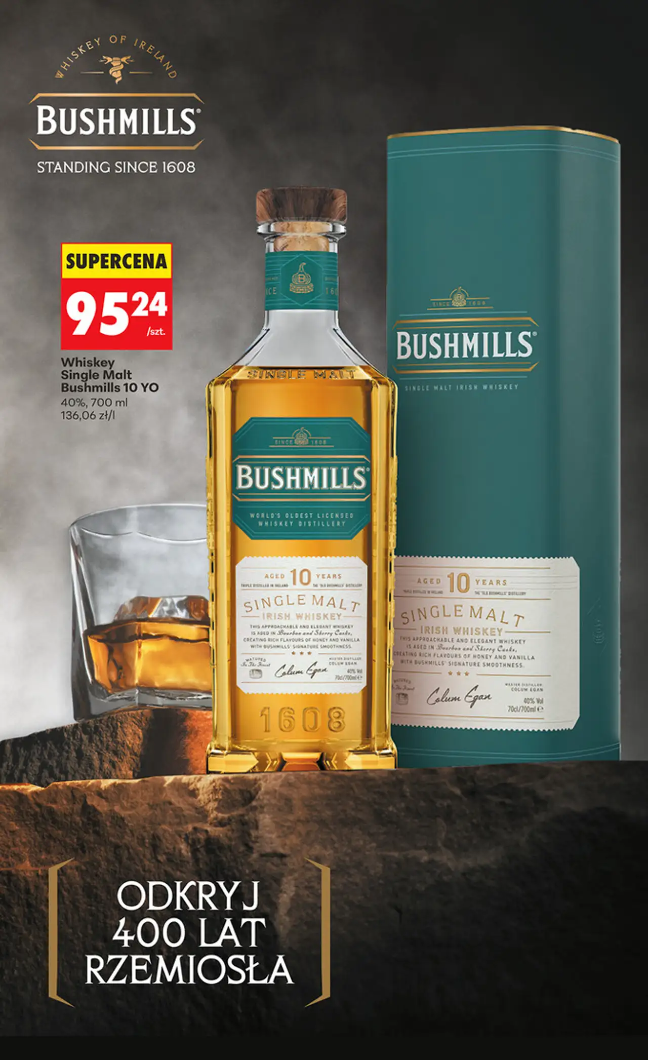 Whiskey Single Malt Bushmills 10 YO