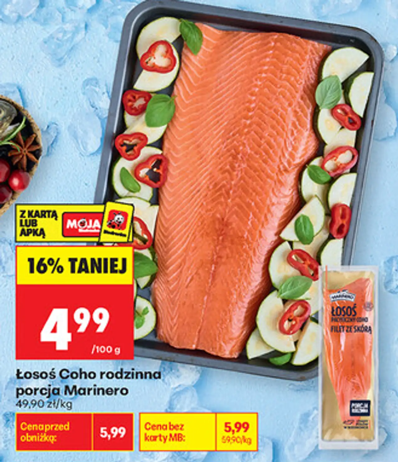 Łosoś Coho rodzinna porcja Marinero
