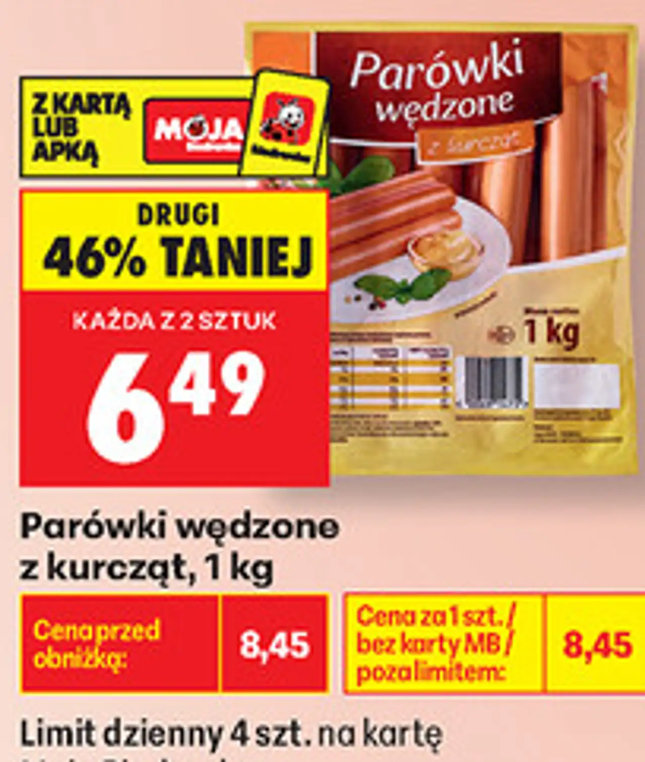 Parówki wędzone z kurcząt