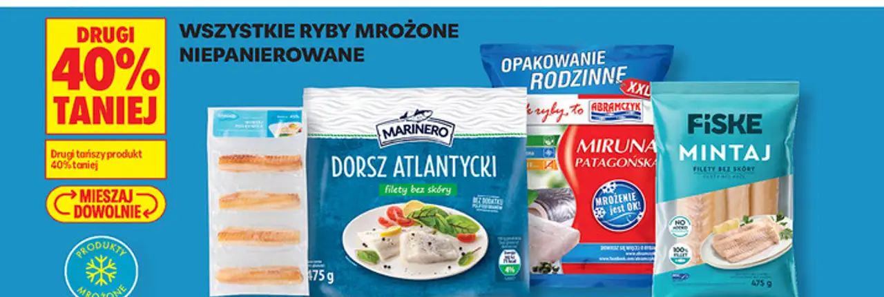 Wszystkie ryby mrożone niepanierowane