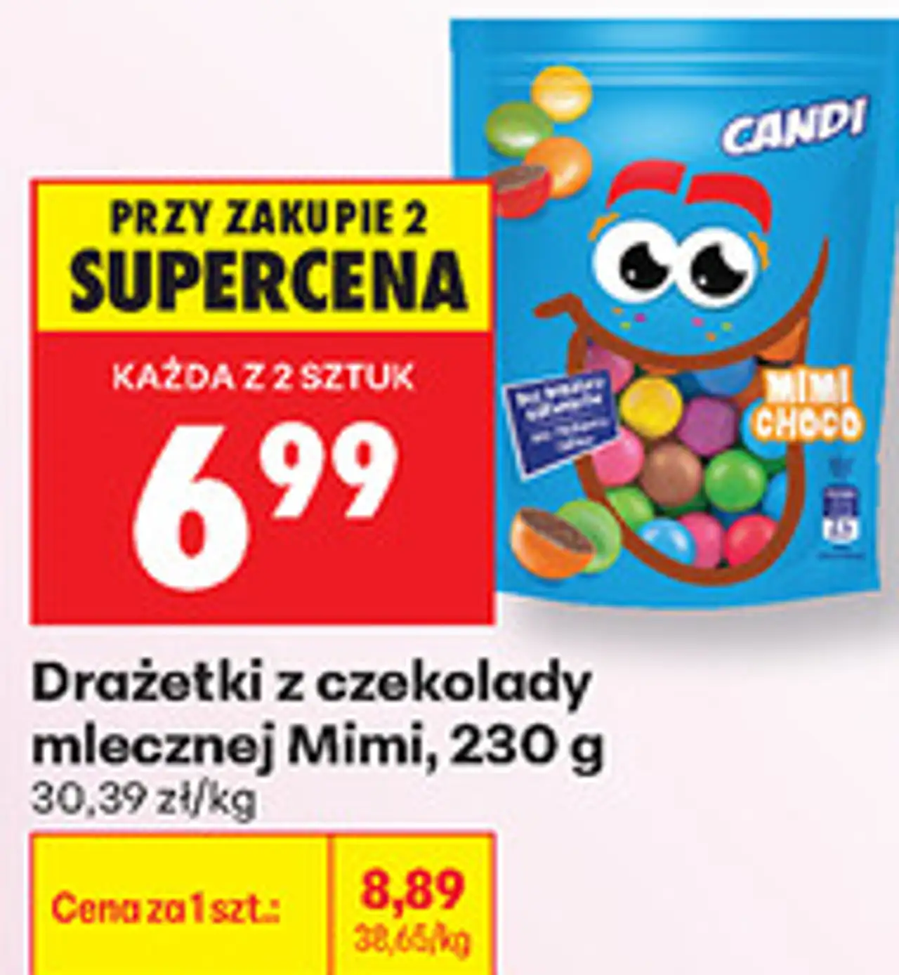 Drażetki z czekolady mlecznej Mimi Candi, 230 g