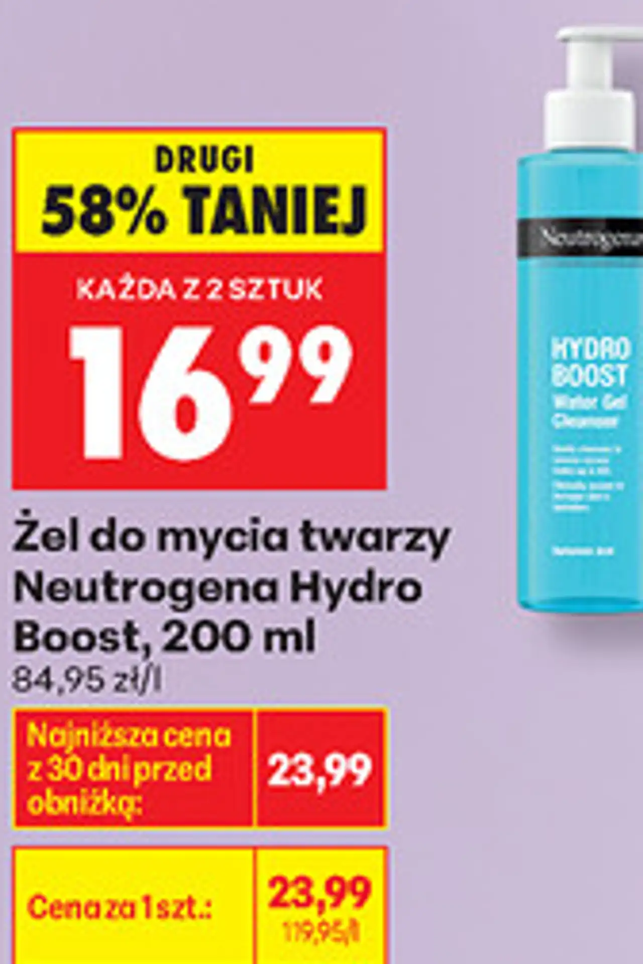 Żel do mycia twarzy Neutrogena Hydro Boost, 200 ml