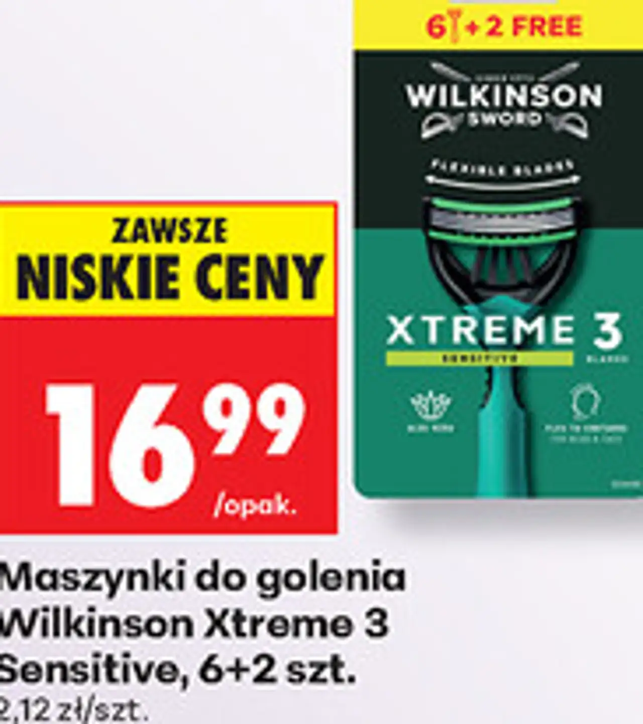 Maszynki do golenia Wilkinson Xtreme 3 Sensitive, 6+2 szt.