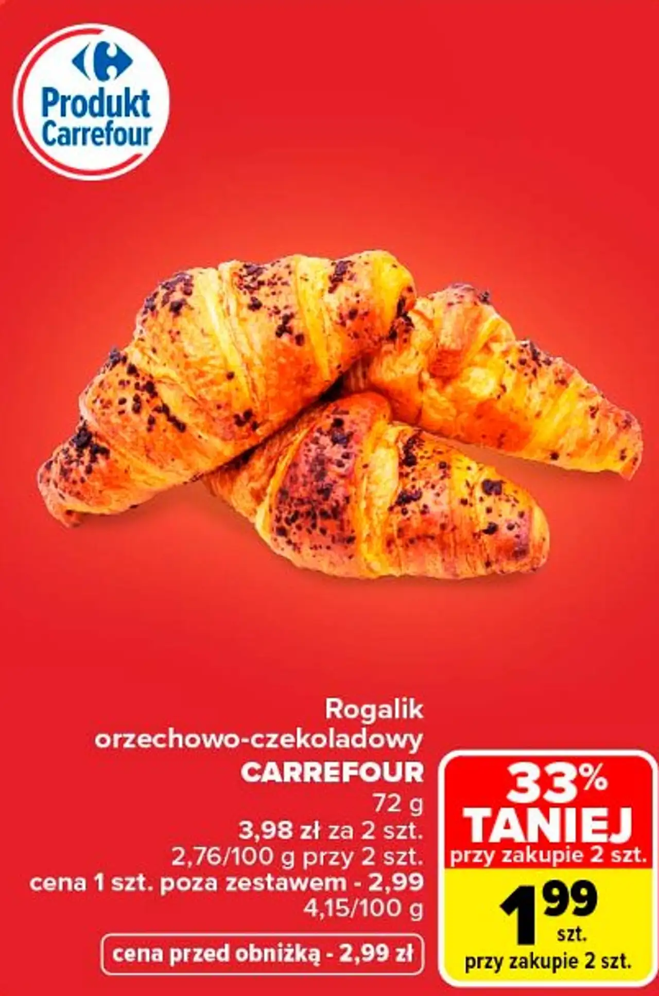Rogalik orzechowo-czekoladowy Carrefour