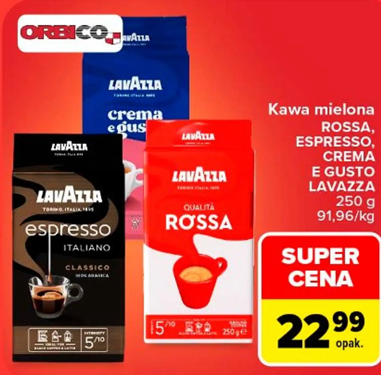 Kawa mielona Lavazza Espresso / Rossa / Crema e Gusto