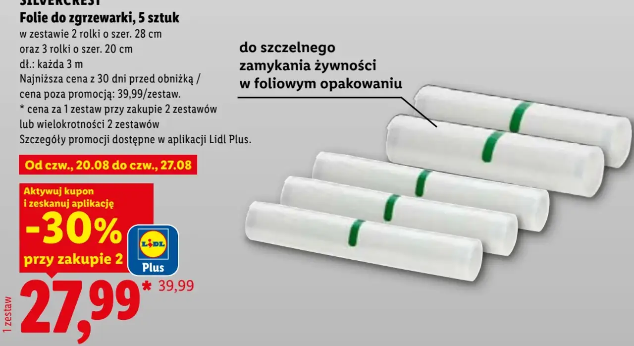 SILVERCREST Folie do zgrzewarki, 5 sztuk