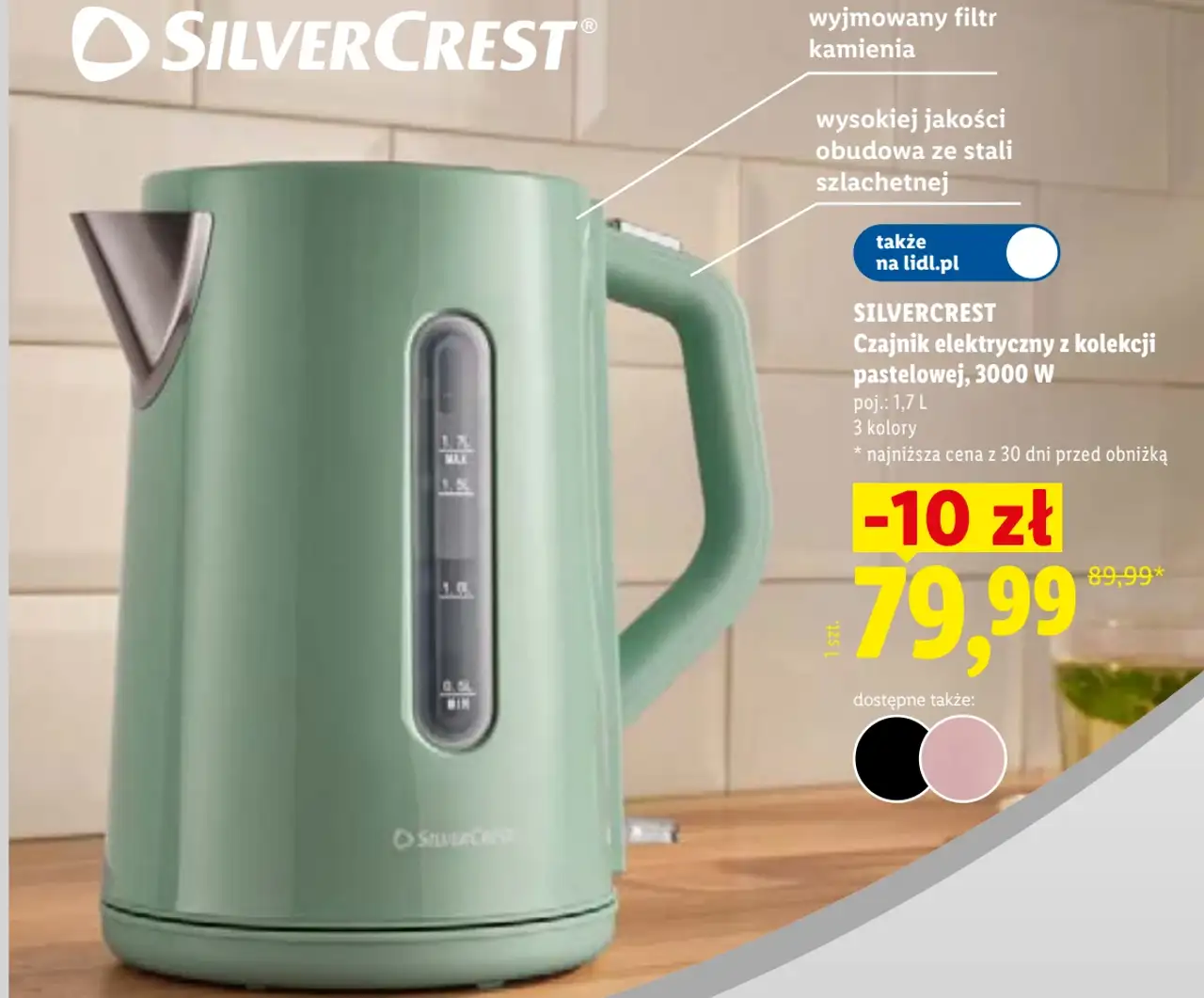 SILVERCREST Czajnik elektryczny z kolekcji pastelowej, 3000 W