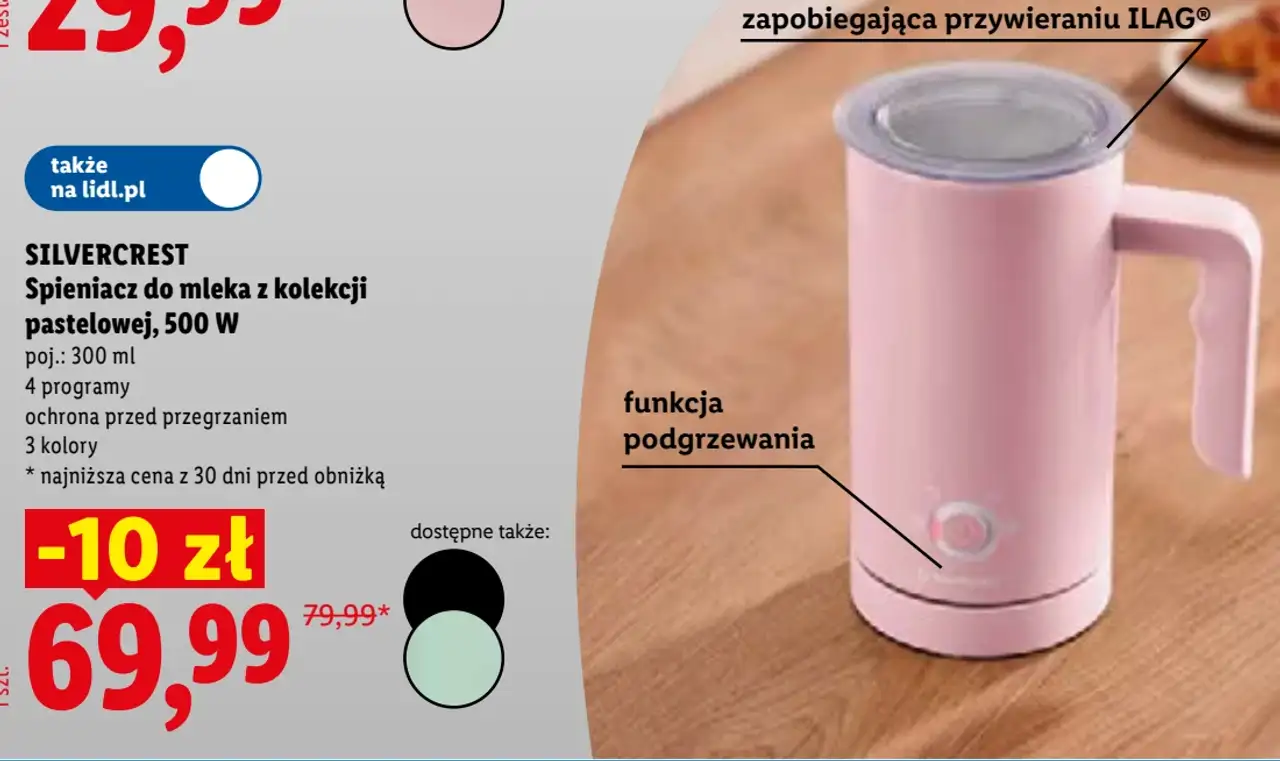SILVERCREST Spieniacz do mleka z kolekcji pastelowej, 500 W