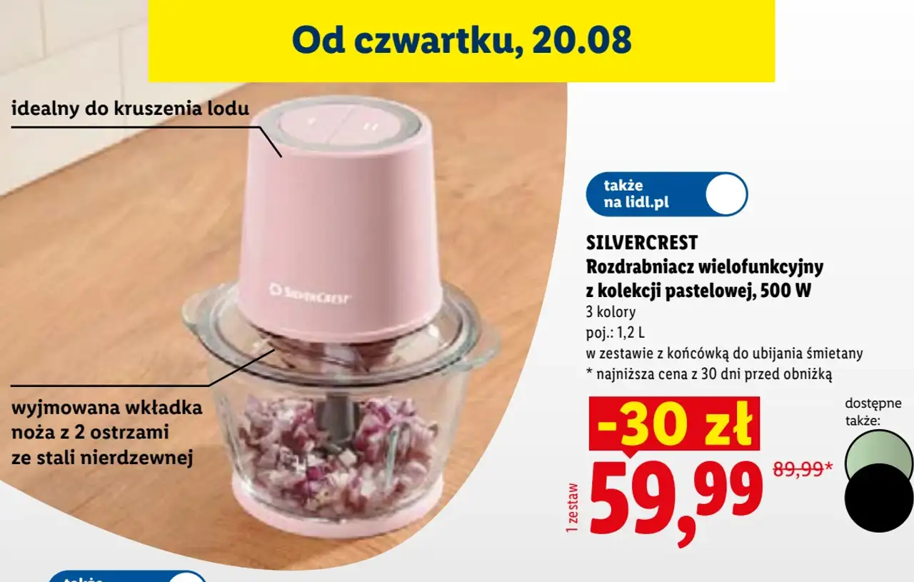 SILVERCREST Rozdrabniacz wielofunkcyjny z kolekcji pastelowej, 500 W
