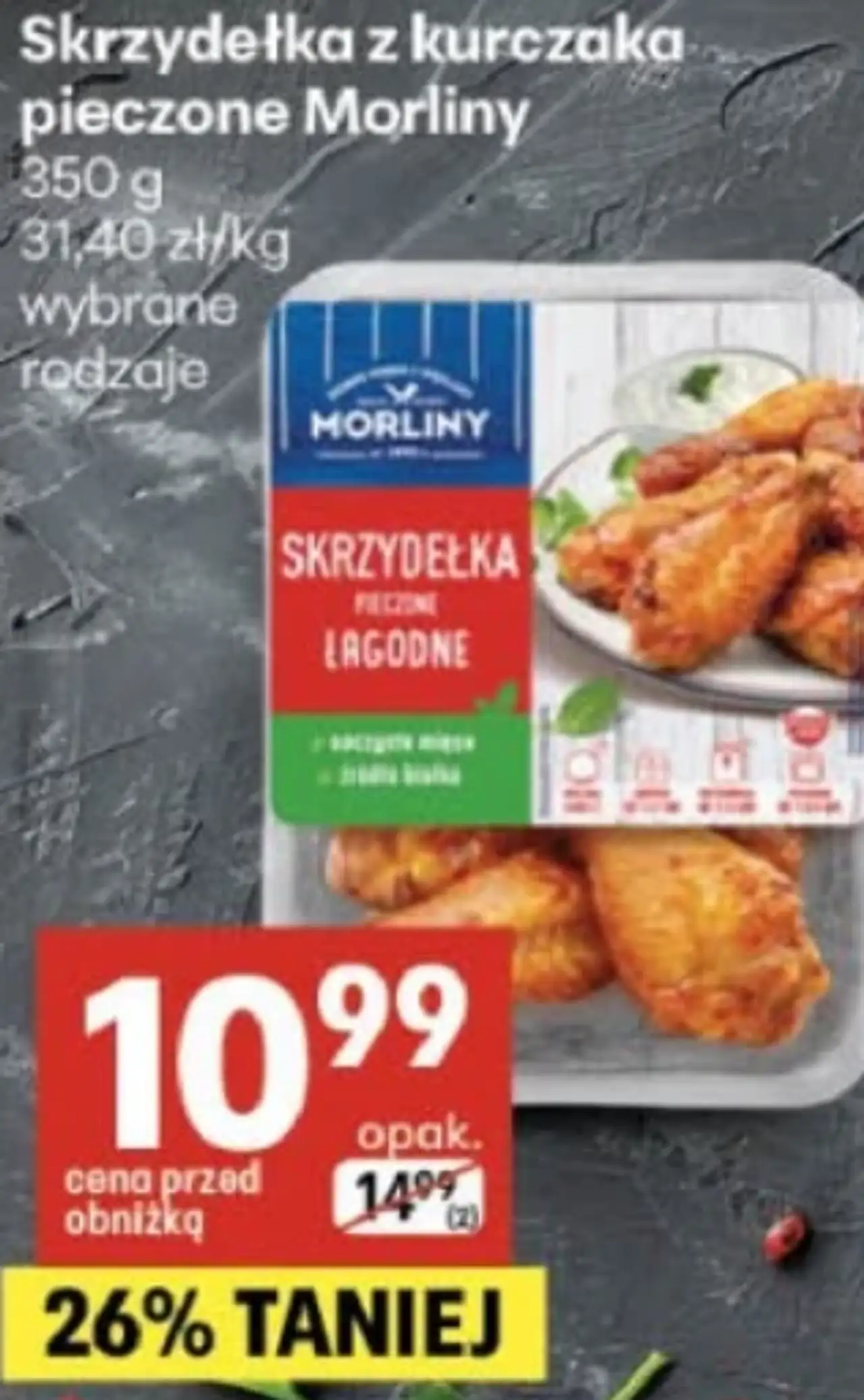 Skrzydełka z kurczaka pieczone Morliny