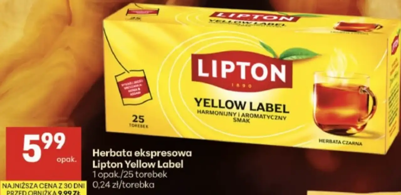 Herbata ekspresowa Lipton Yellow Label