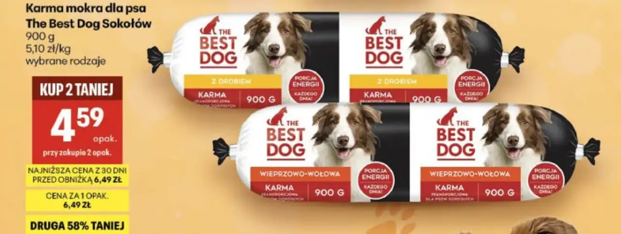 Karma mokra dla psa The Best Dog Sokołów
