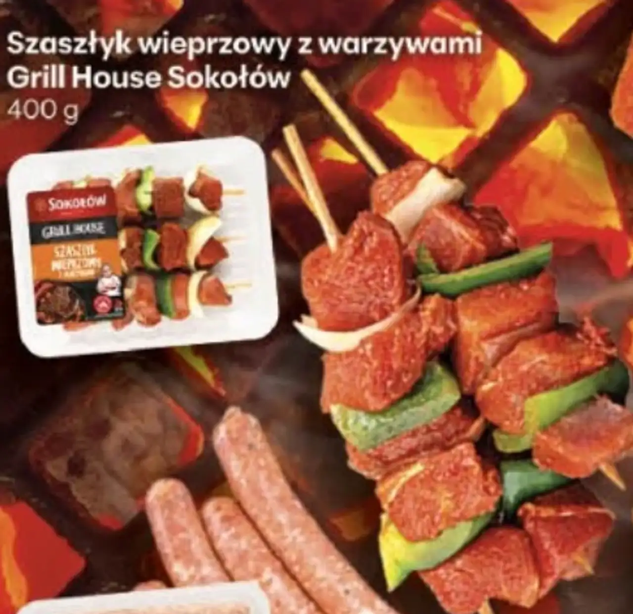 Szaszłyk wieprzowy z warzywami Grill House Sokołów