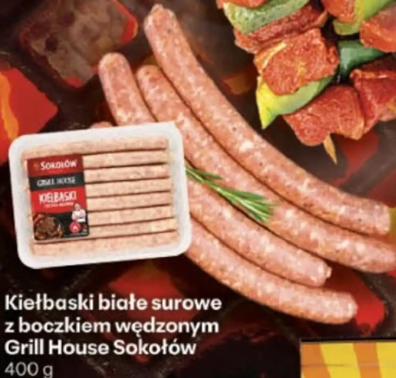 Kiełbaski białe surowe z boczkiem wędzonym Grill House Sokołów