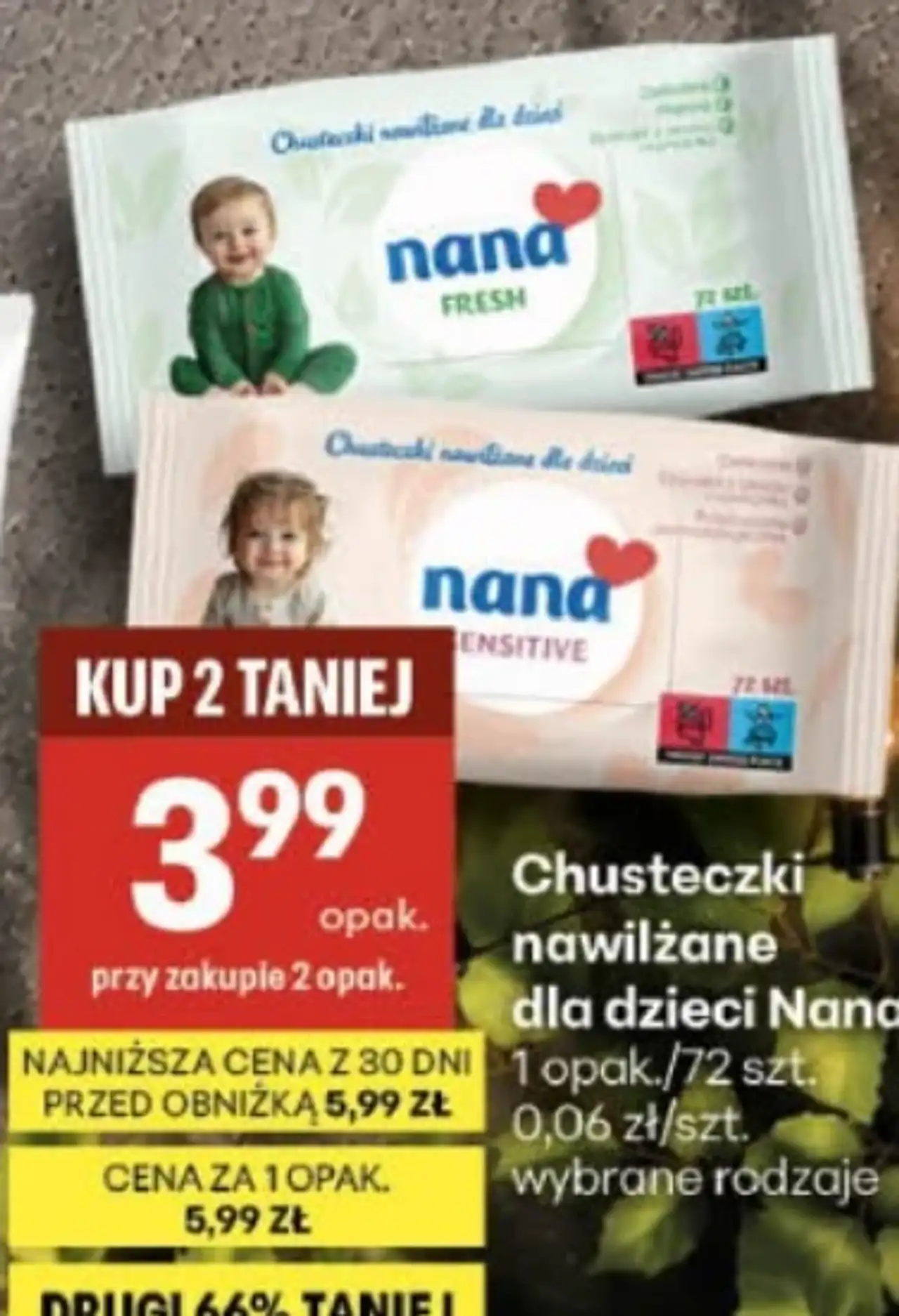 Chusteczki nawilżane dla dzieci Nana