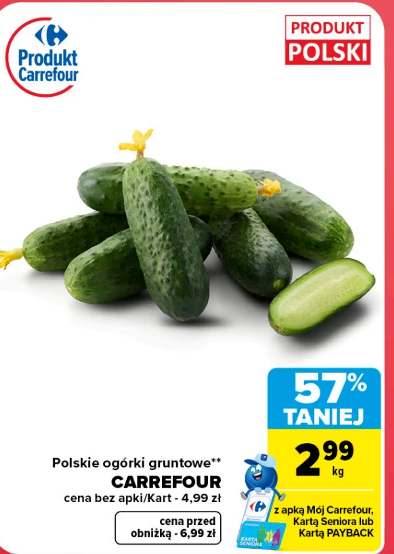 Polskie ogórki gruntowe Carrefour