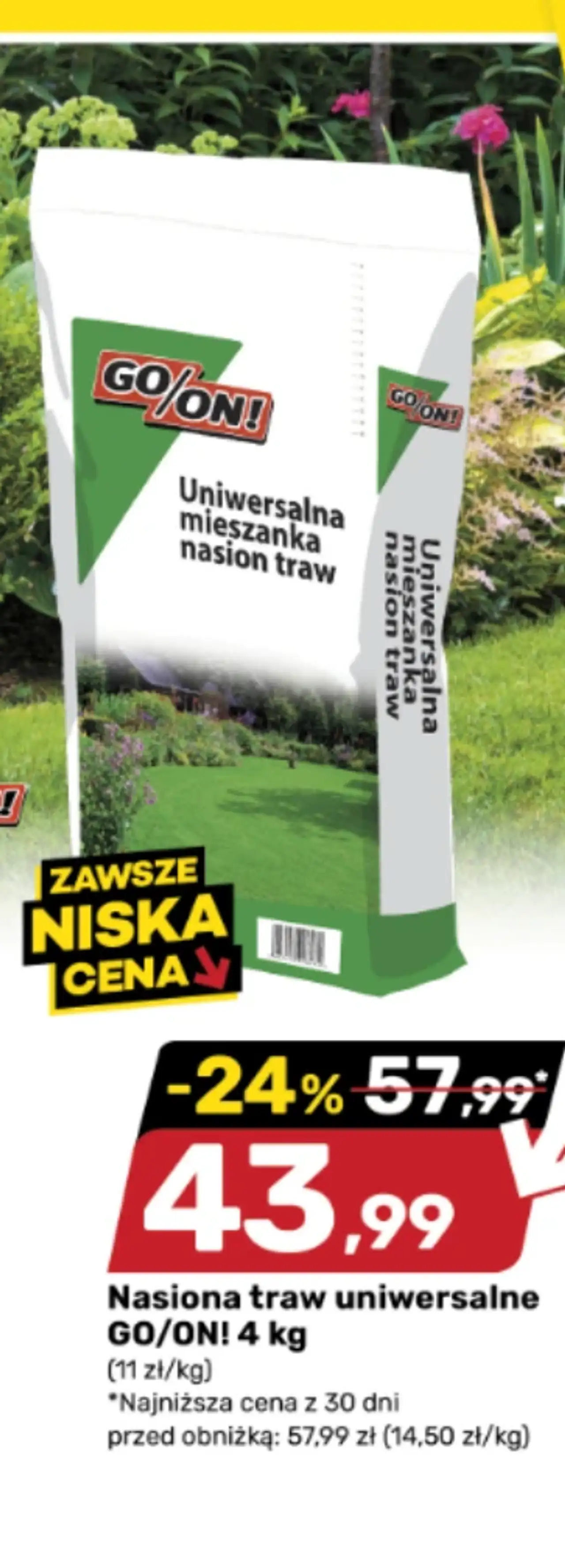 Nasiona traw uniwersalne GO/ON! 4 kg