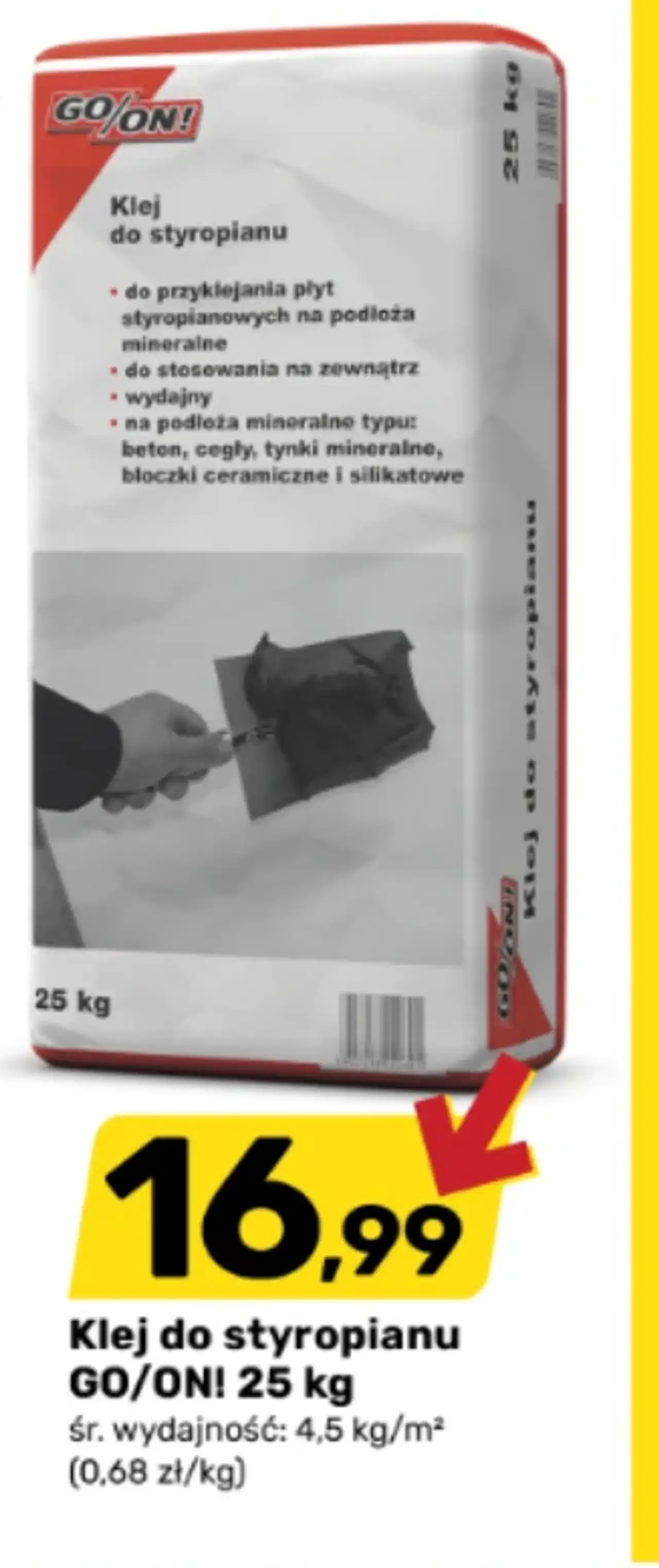 Klej do styropianu GO/ON! 25 kg
