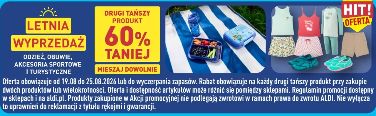 Letnia wyprzedaż: odzież, obuwie, akcesoria sportowe i turystyczne