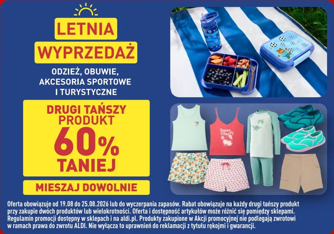 Odzież, obuwie, akcesoria sportowe i turystyczne - Letnia Wyprzedaż
