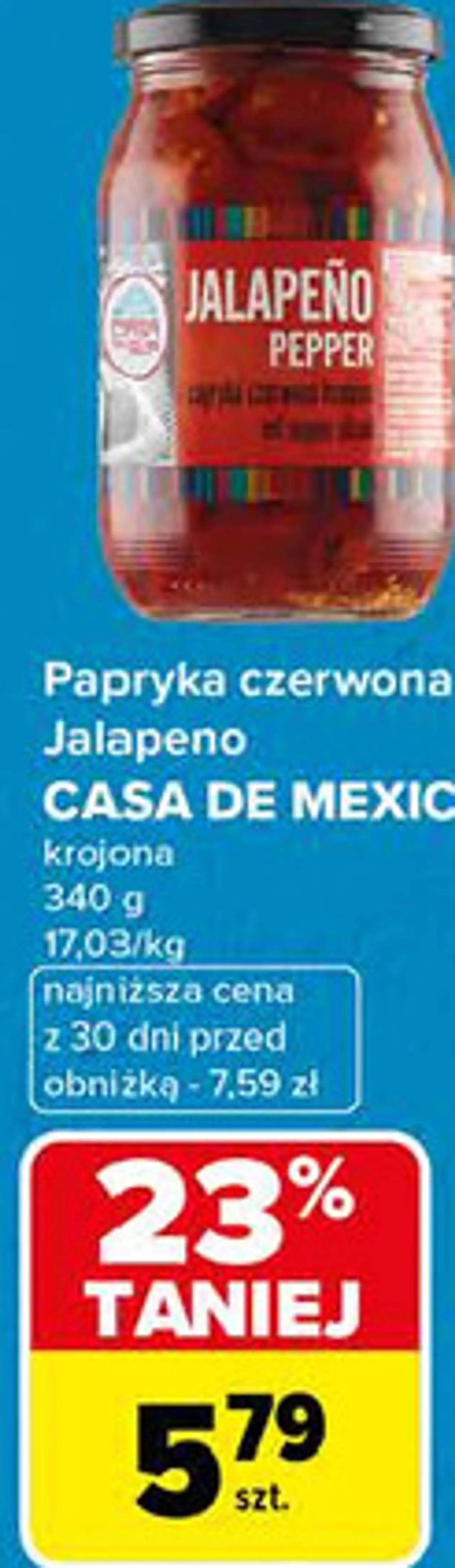 Papryka czerwona Jalapeno CASA DE MEXICO krojona