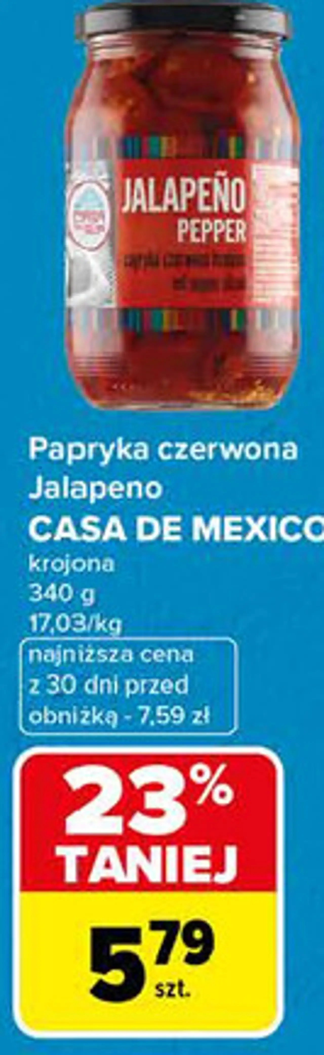 Papryka czerwona Jalapeno CASA DE MEXICO krojona