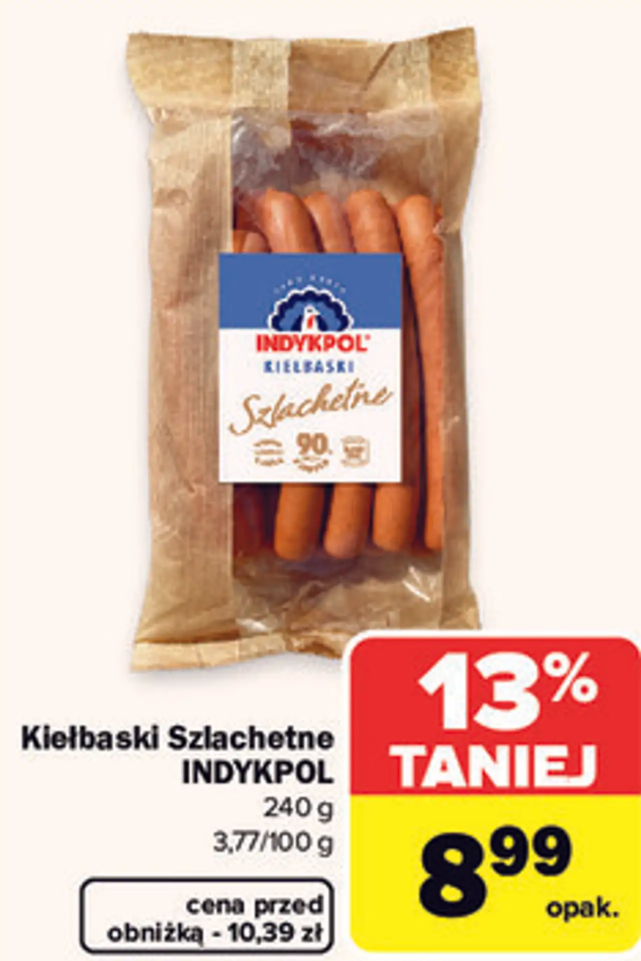 Kiełbaski Szlachetne Indykpol 240 g