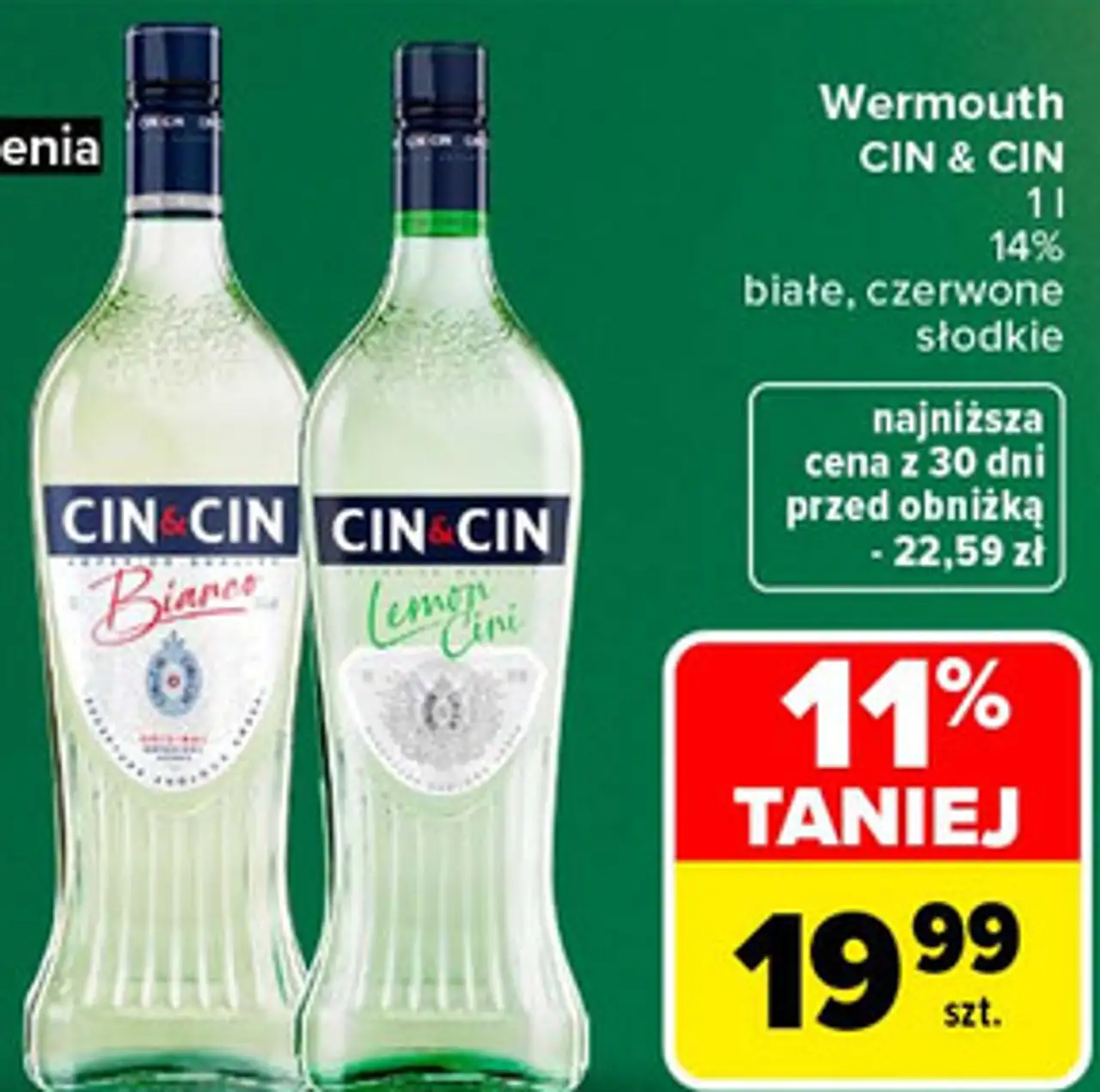 Wermouth CIN & CIN białe, czerwone słodkie