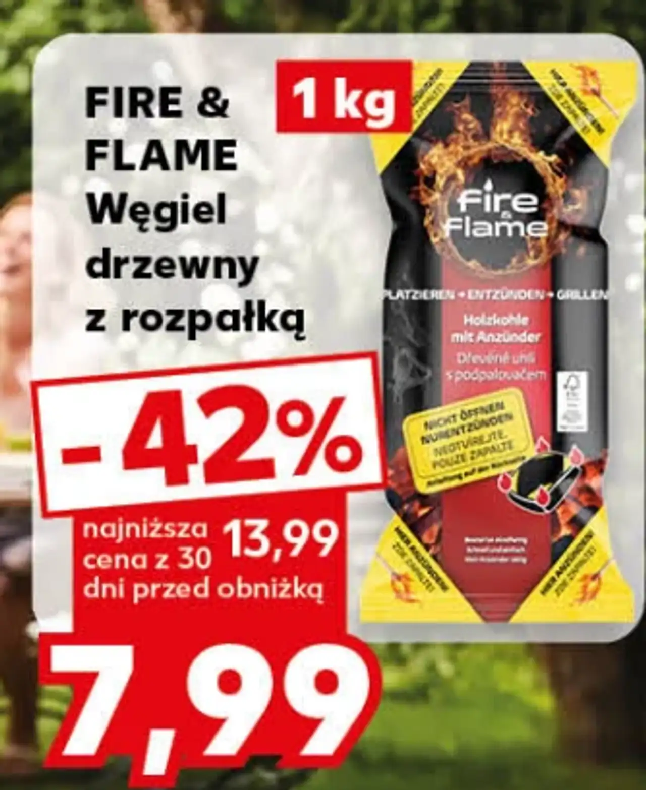 Fire & Flame Węgiel drzewny z rozpałką