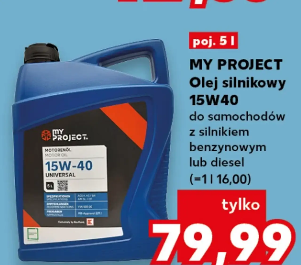 MY PROJECT Olej silnikowy 15W40