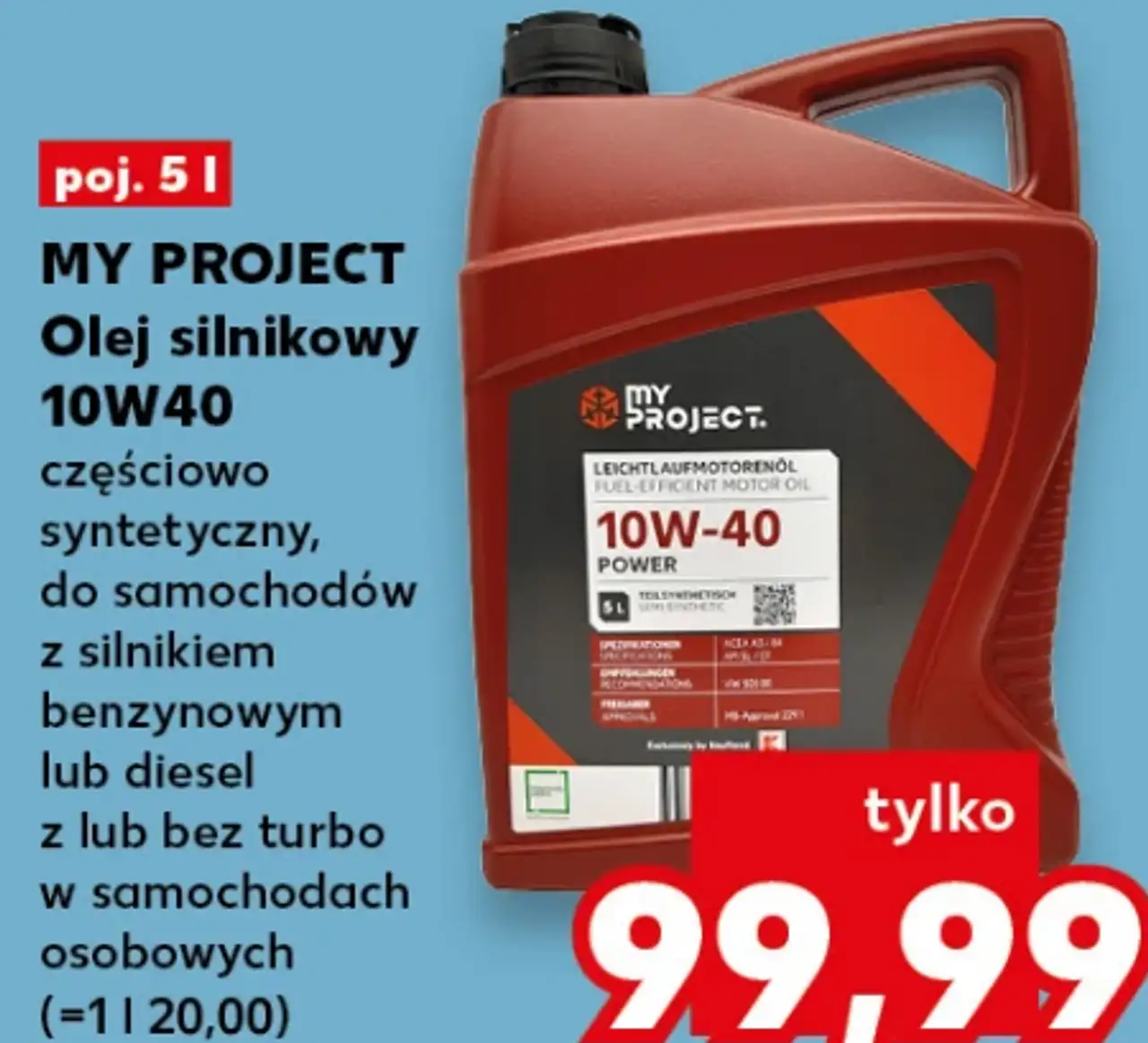 MY PROJECT Olej silnikowy 10W40