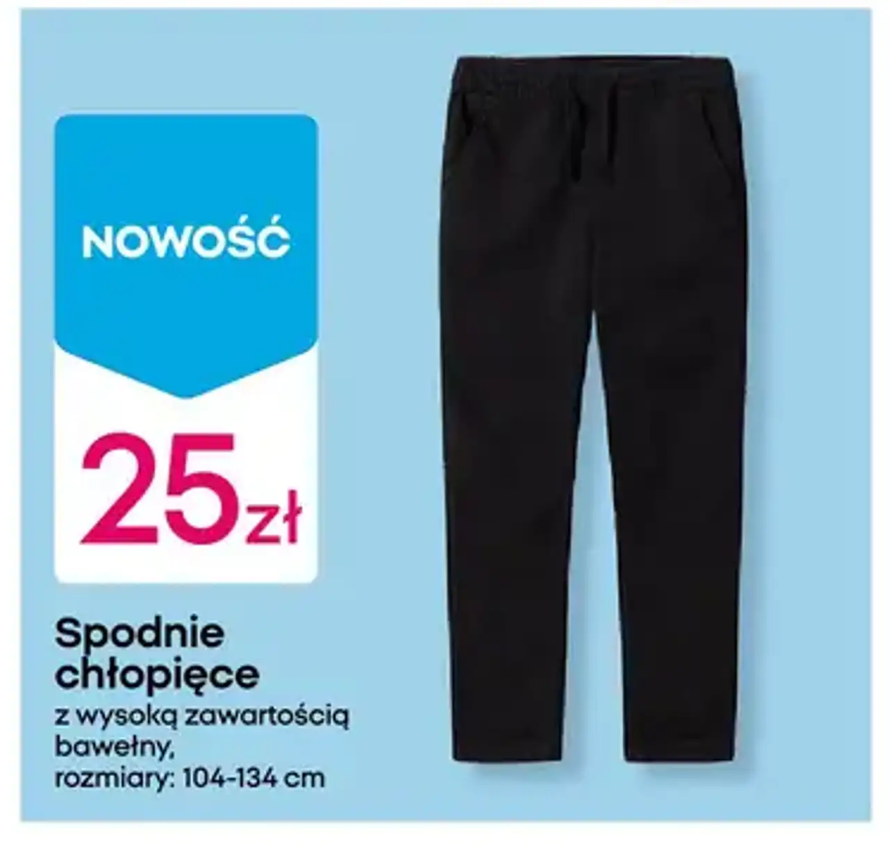 Spodnie chłopięce z wysoką zawartością bawełny