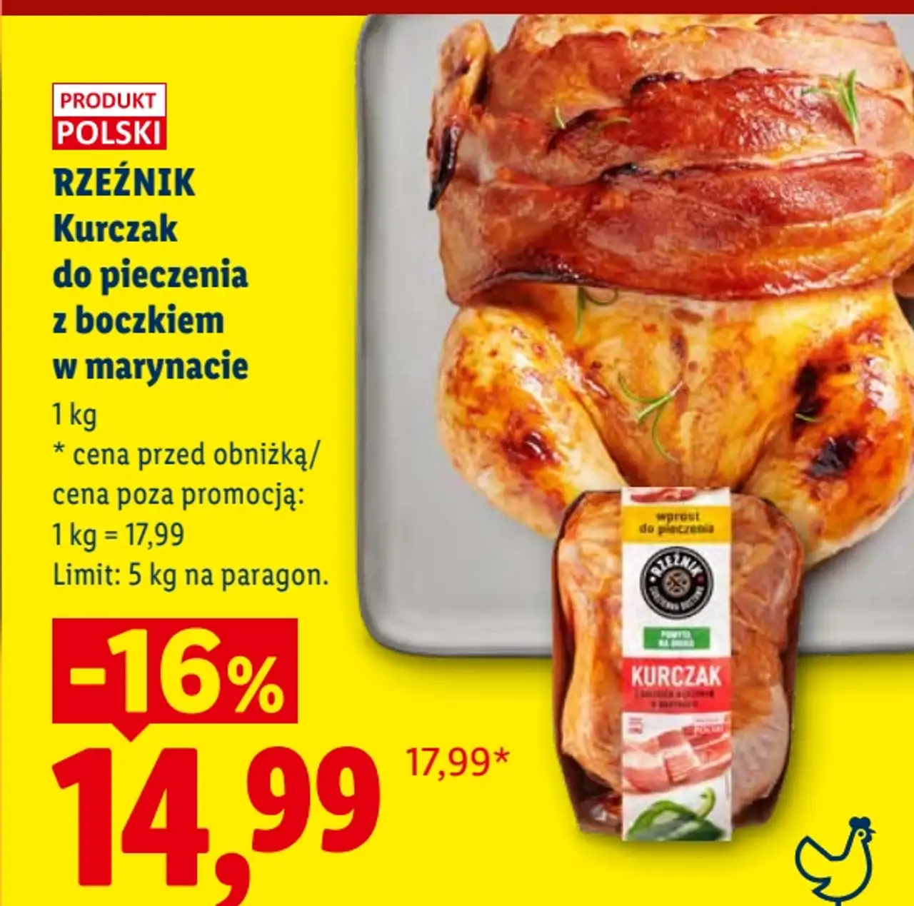 RZEŹNIK Kurczak do pieczenia z boczkiem w marynacie