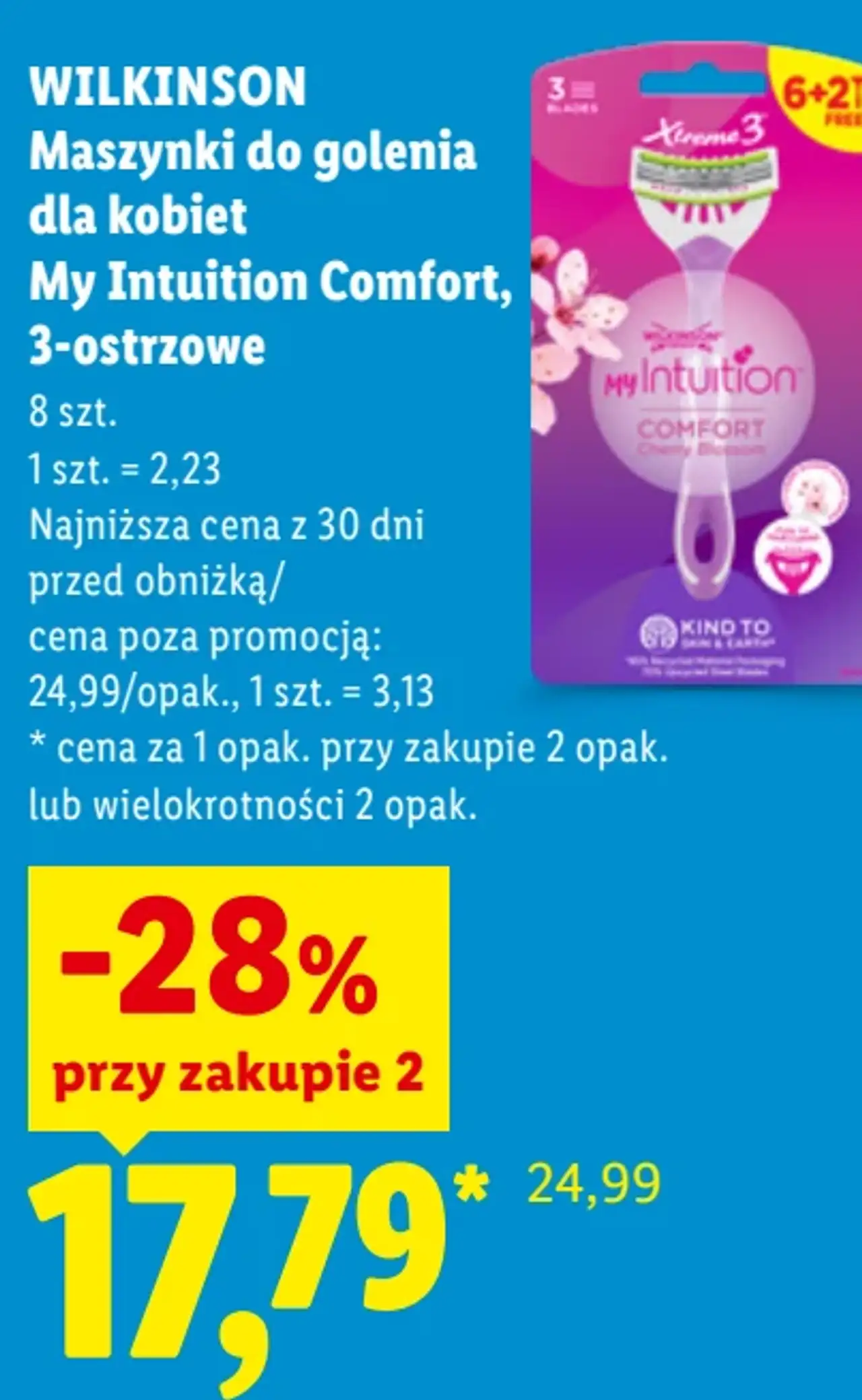 WILKINSON Maszynki do golenia dla kobiet My Intuition Comfort, 3-ostrzowe