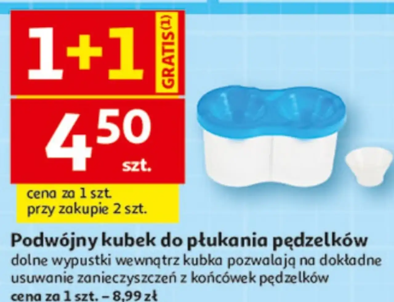Podwójny kubek do płukania pędzelków