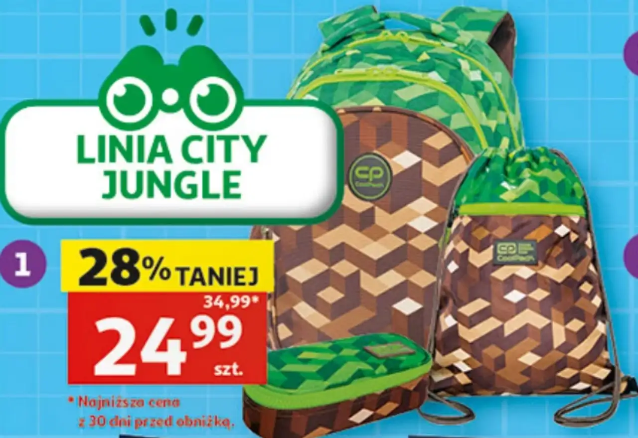 Plecak, Worek, Piórnik 1-komorowy CoolPack City Jungle