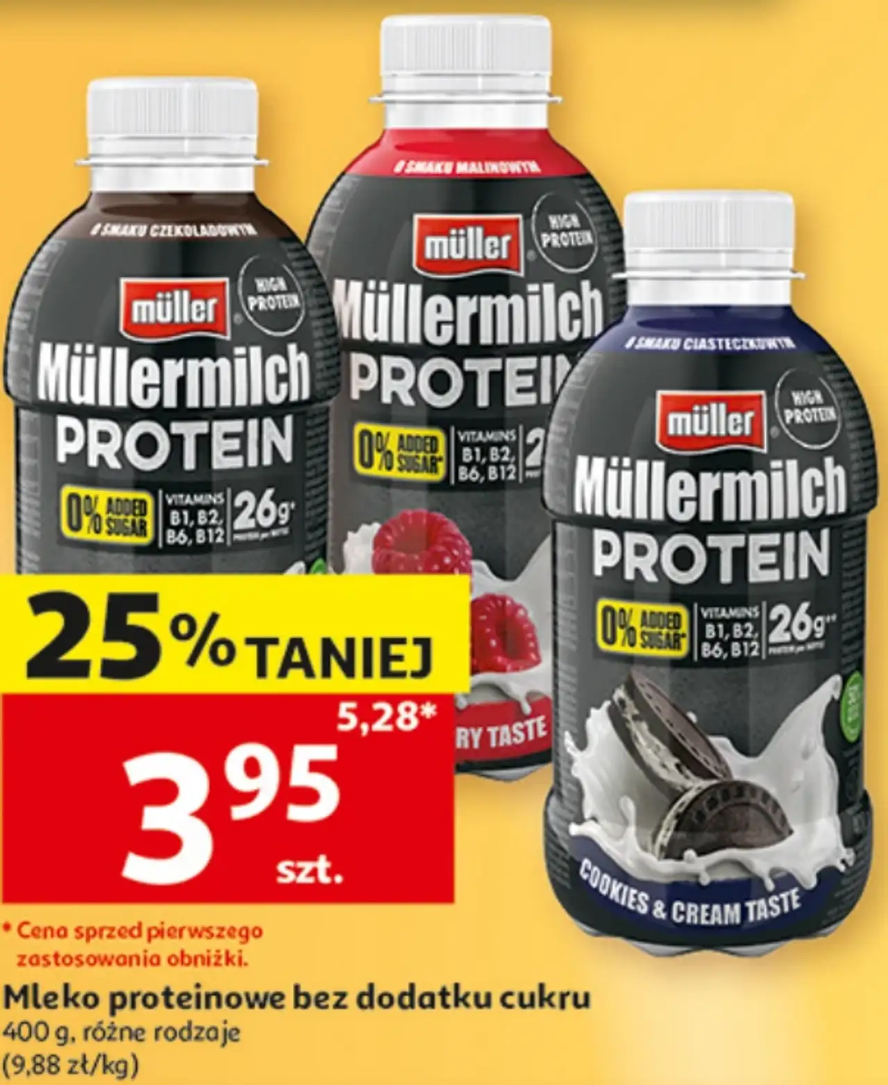 Mleko proteinowe bez dodatku cukru Müllermilch Protein