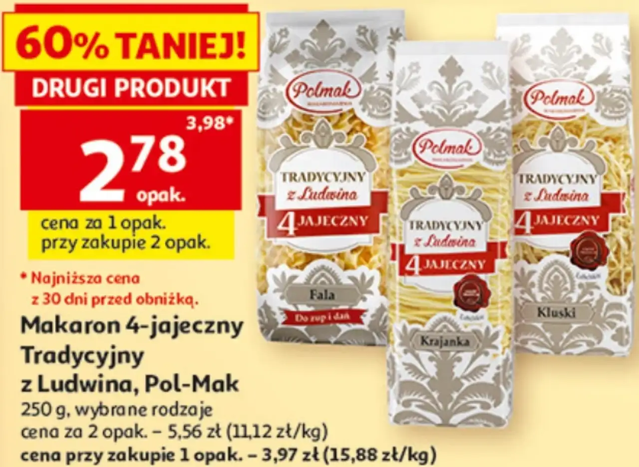 Makaron 4-jajeczny Tradycyjny z Ludwina, Pol-Mak