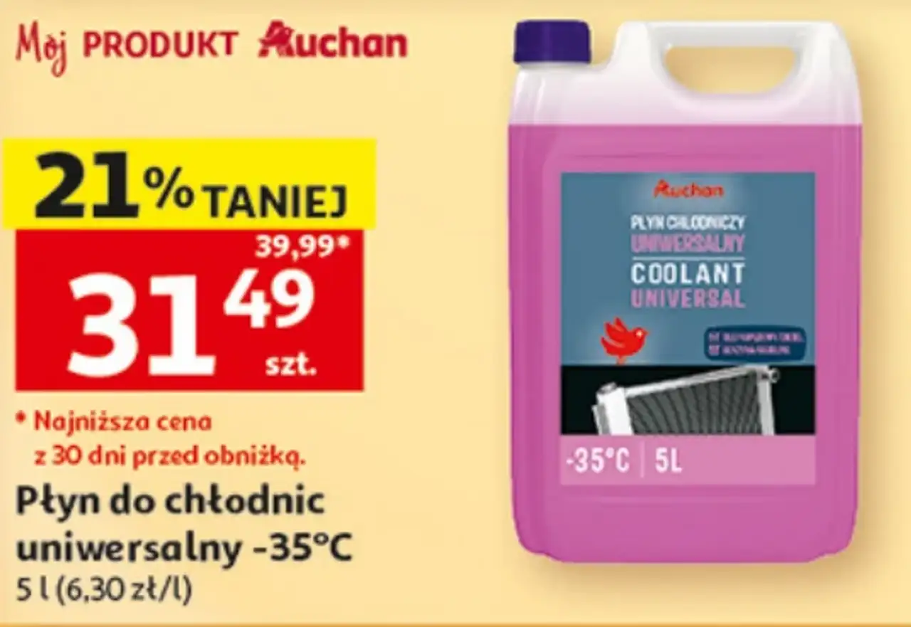 Płyn do chłodnic uniwersalny -35°C Auchan