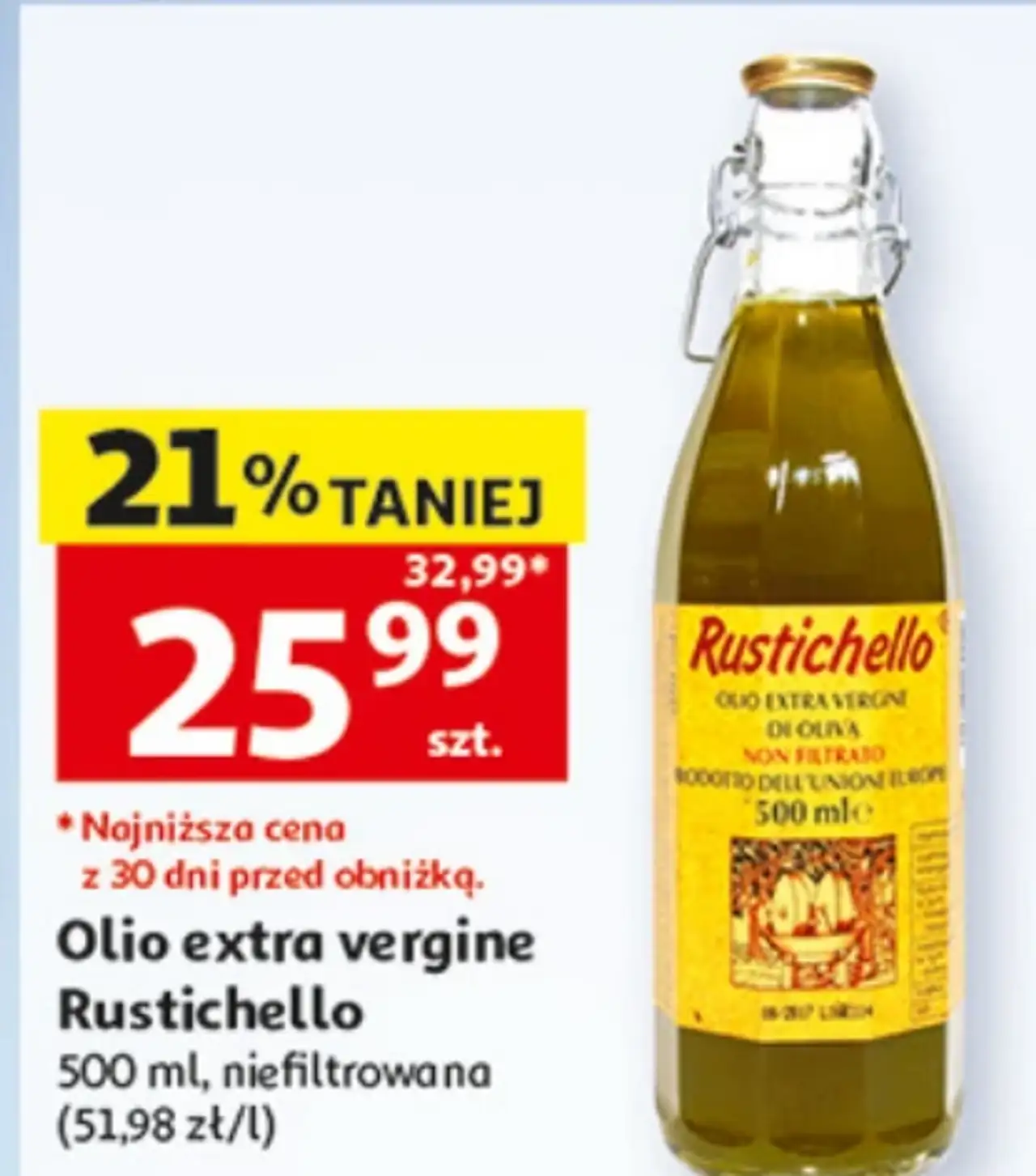 Olio extra vergine Rustichello niefiltrowana