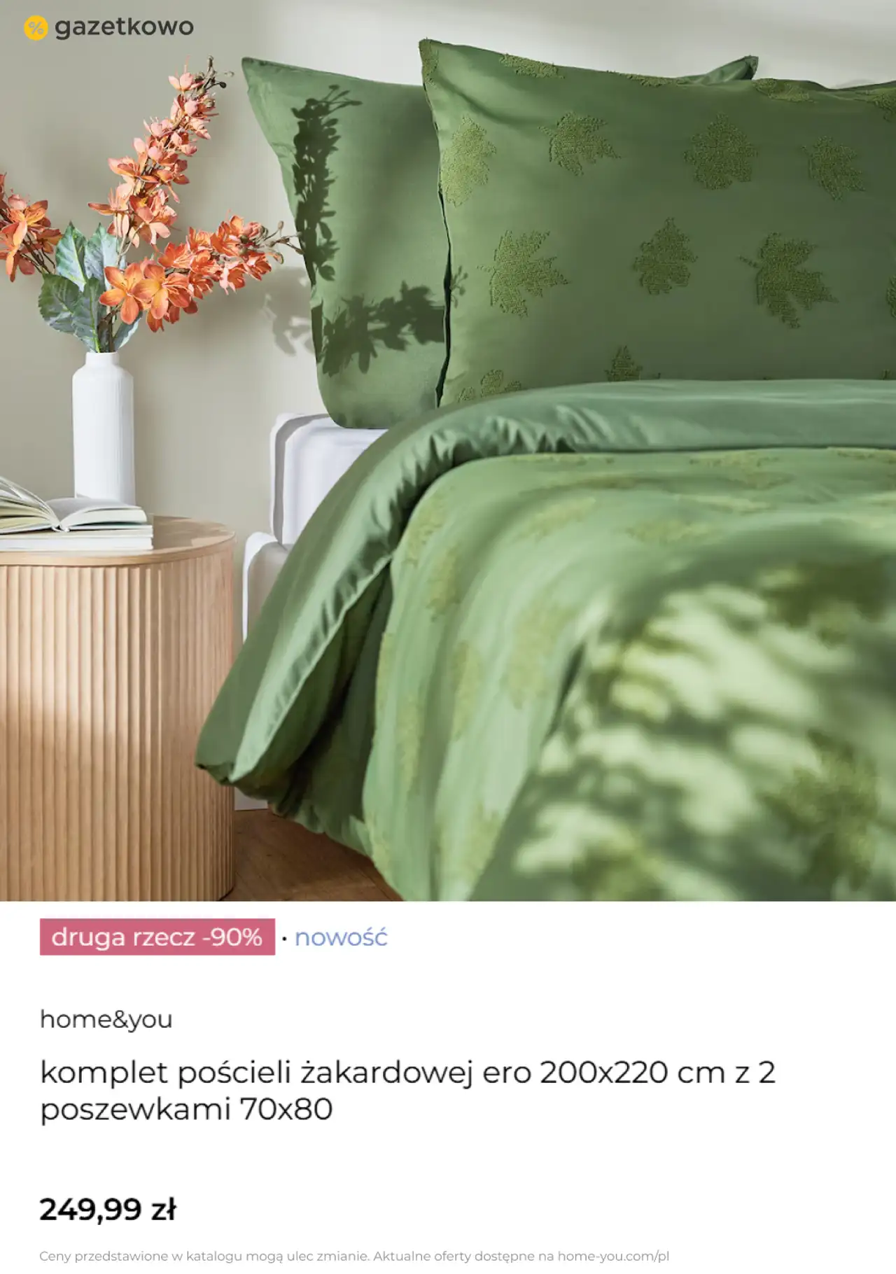 home&you komplet pościeli żakardowej ero 200x220 cm z 2 poszewkami 70x80