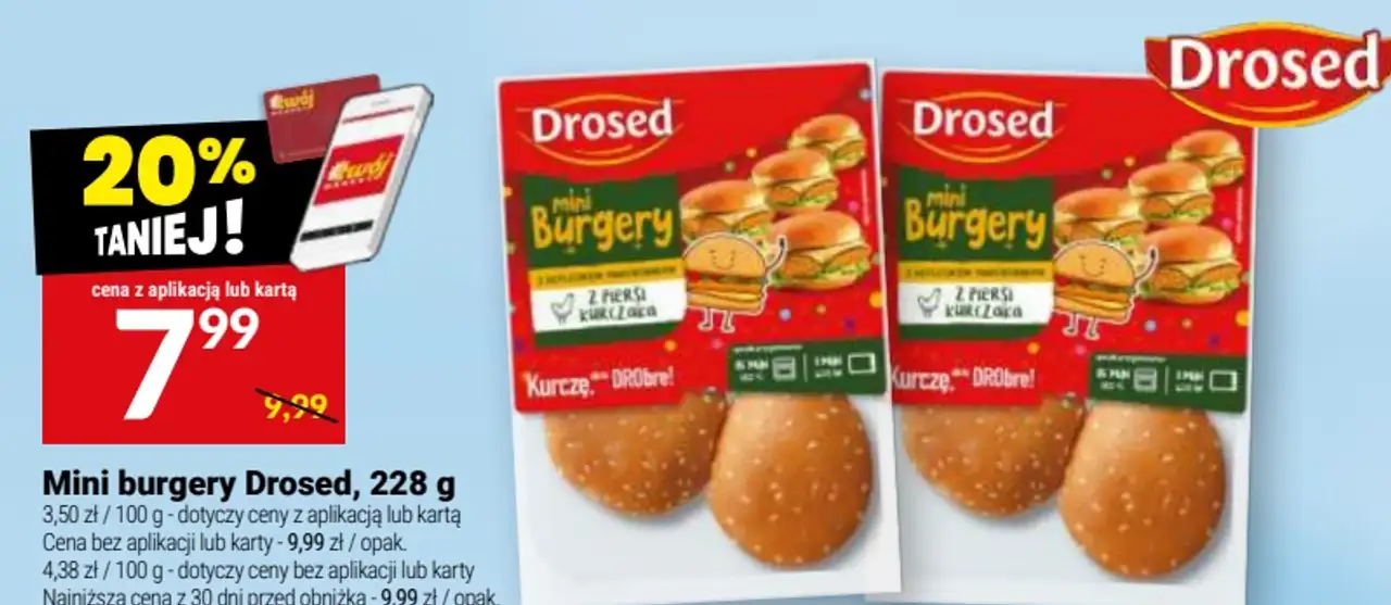 Mini burgery Drosed, 228 g