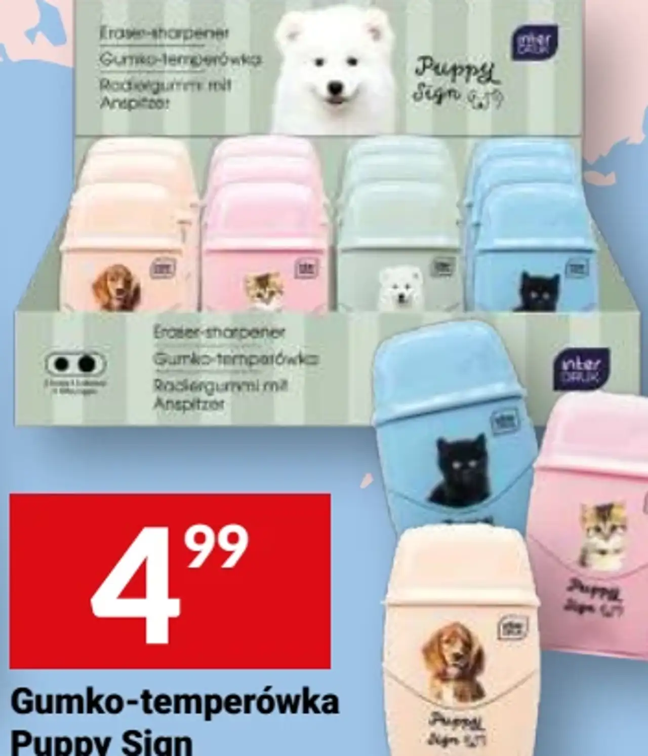 Gumko-temperówka Puppy Sign Interdruk, 1 szt.