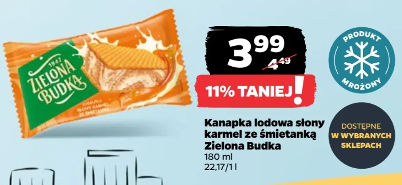 Kanapka lodowa słony karmel ze śmietanką Zielona Budka